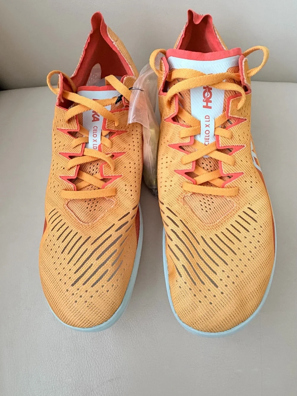 HOKA Cielo X LD Track Field Spikes Orange Men's Size 13  1123097-RYCM
